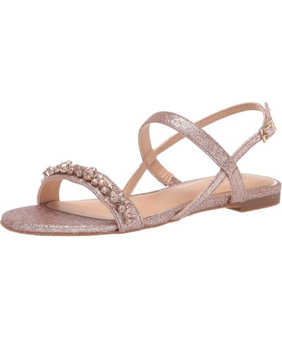 Osmond Crystal Flat Sandal Rose Gold $22.00 Sandals