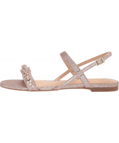 Osmond Crystal Flat Sandal Rose Gold $22.00 Sandals