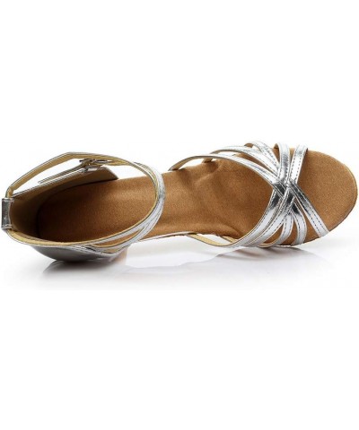 Women Fashion Sandals Dancing Shoes Prom Latin Ballroom Salsa Dance Women's sandals Low Heel Sandals for Women Silver $9.89 S...