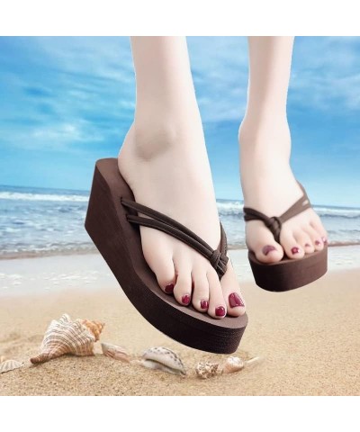 Flip-Flops EVE Thick-Soled Flip-Flops Women's Summer Thick Bottom Beach Sandals for Seaside Resort (Color : 1 Double/A, Size ...