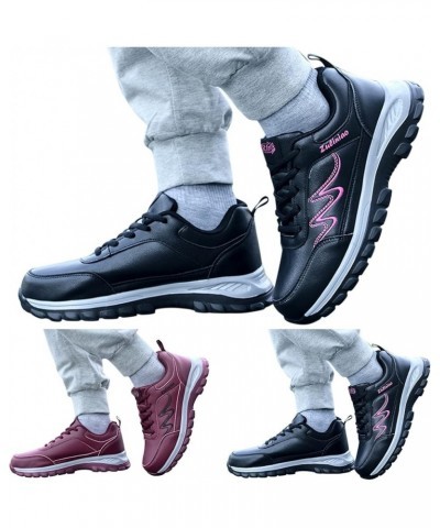 Sneakers for Women Breathable Sneakers Womens Training Shoes White Womens Sneakers Hot Pink-3 $18.53 Athletic Shoes