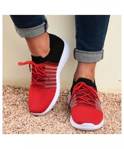 Women's Fashion Sneakers Women's Athletic Road Running Lace up Walking Shoes Comfort Lightweight Sneakers Breathable Mesh Spo...