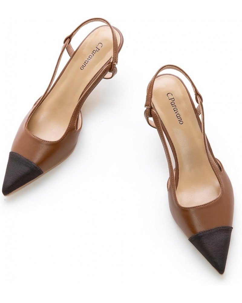 Women's Slingback | Leather Slingback Flats | Pointed Toe Slingback Pumps | Comfort Heeled Sandal | Slip on Flats Shoes for W...