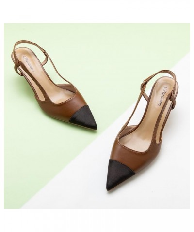 Women's Slingback | Leather Slingback Flats | Pointed Toe Slingback Pumps | Comfort Heeled Sandal | Slip on Flats Shoes for W...