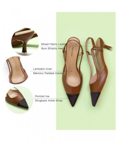 Women's Slingback | Leather Slingback Flats | Pointed Toe Slingback Pumps | Comfort Heeled Sandal | Slip on Flats Shoes for W...