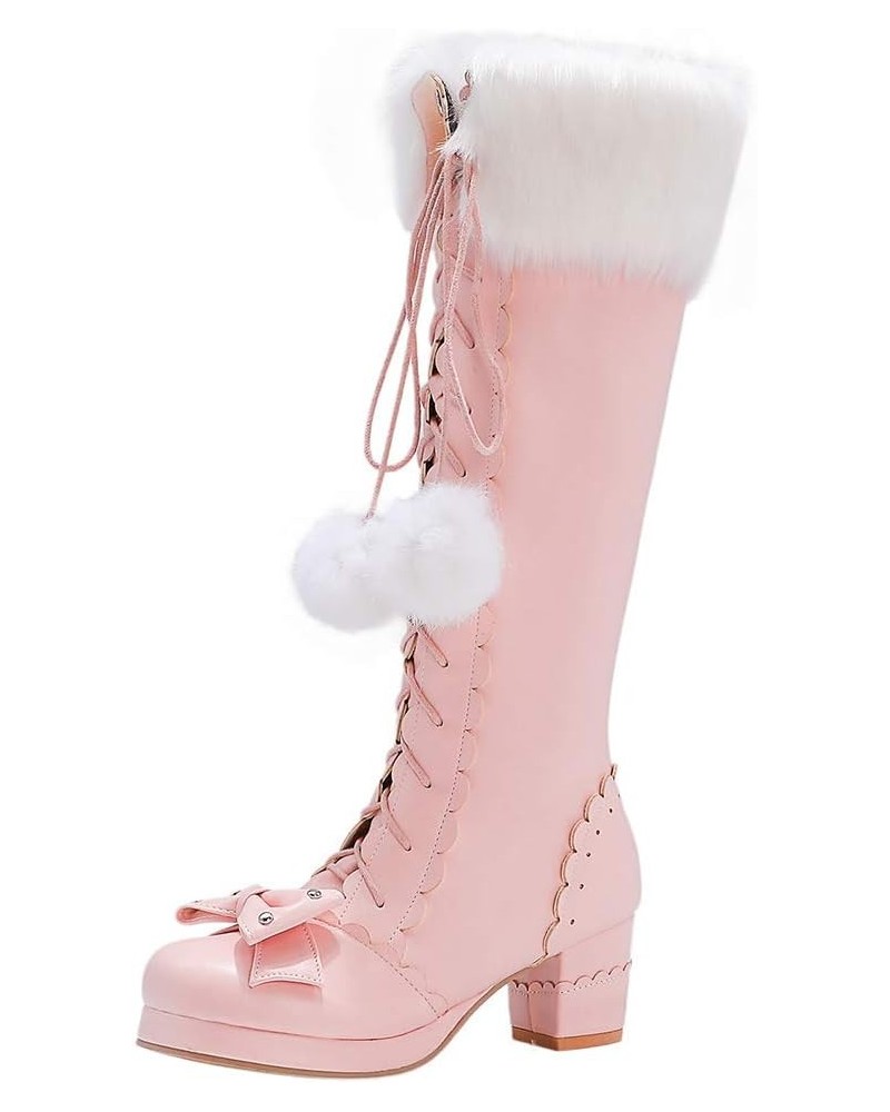 Plus Size Long Boots 1 Pink $30.50 Boots