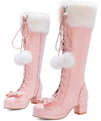 Plus Size Long Boots 1 Pink $30.50 Boots