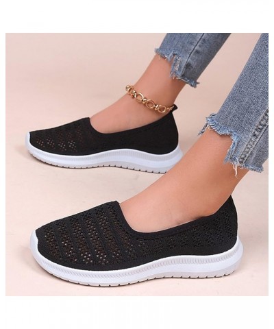 Womens Cute Sneaker Light-Weight Breathable Workout Shoes Casual Tennis Canvas Slip on Shoes Gym Shoes for Women Black $17.97...