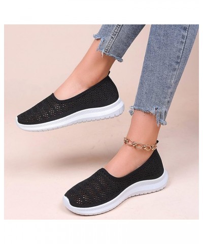 Womens Cute Sneaker Light-Weight Breathable Workout Shoes Casual Tennis Canvas Slip on Shoes Gym Shoes for Women Black $17.97...