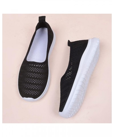 Womens Cute Sneaker Light-Weight Breathable Workout Shoes Casual Tennis Canvas Slip on Shoes Gym Shoes for Women Black $17.97...