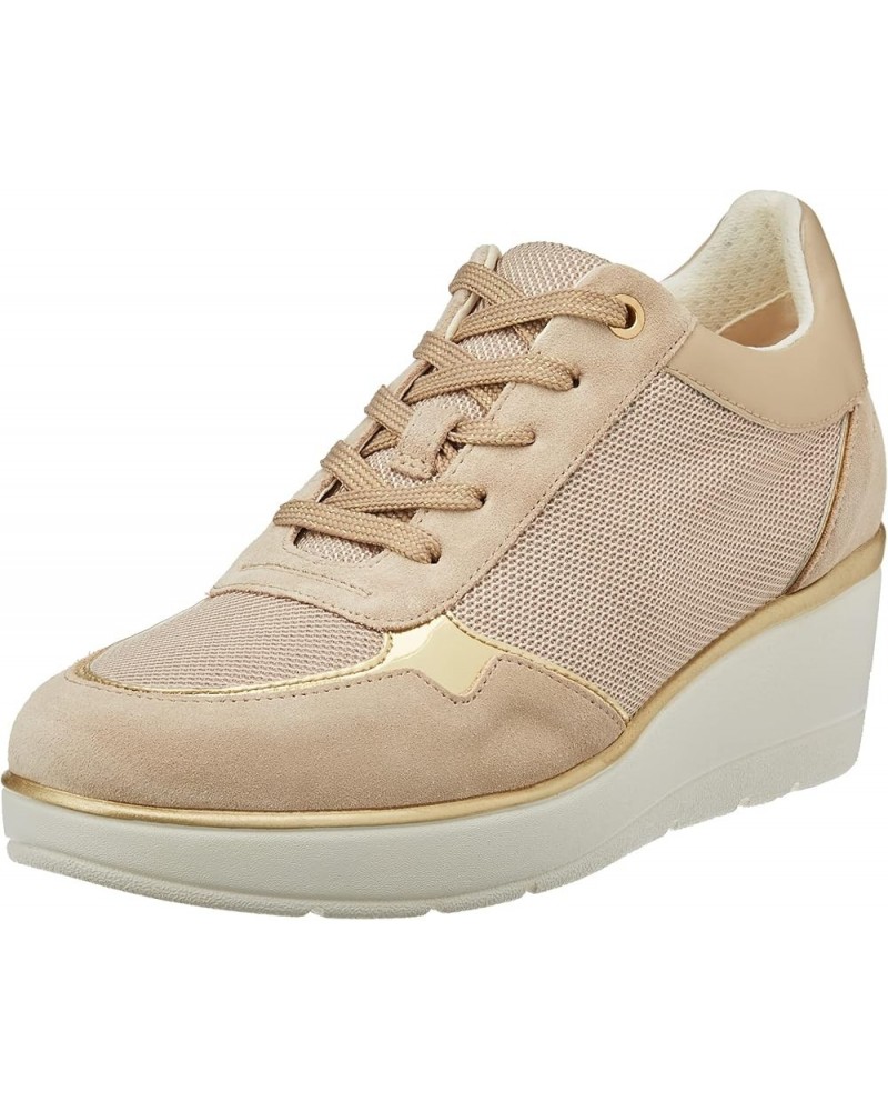 Womens Low Top Sneaker Lt Taupe Beige $21.15 Fashion Sneakers