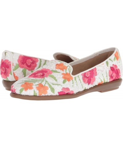 Women's Betunia Slip-on Loafer Ivory Floral $16.50 Loafers & Slip-Ons