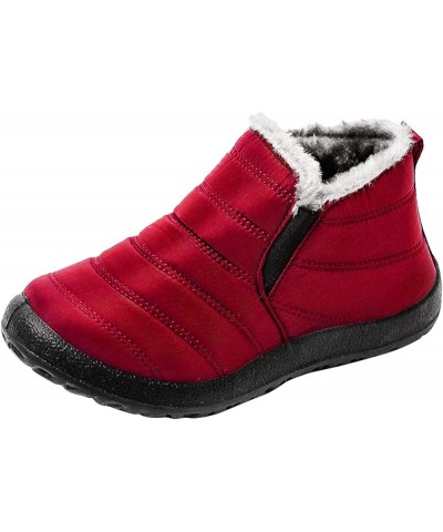 Womens Snow Boots 8.5 Wide Snow Short Boots Women Flat Couple Water Warm Winter Men Velvet Women's Boots Womens Snow Shoes Wa...