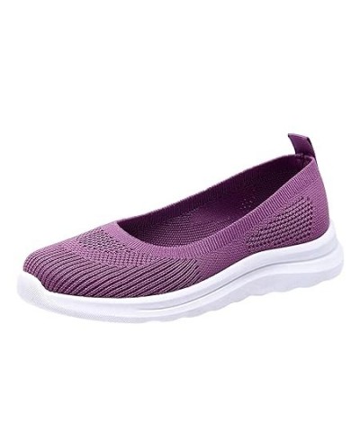 Womans Arch Support Walking Shoes Mesh Color Breathable Outdoor Solid Sports Shoes Shoes Running Women (Purple, 7.5) 8 Purple...