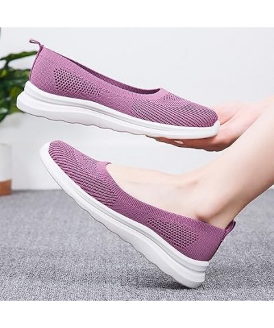 Womans Arch Support Walking Shoes Mesh Color Breathable Outdoor Solid Sports Shoes Shoes Running Women (Purple, 7.5) 8 Purple...