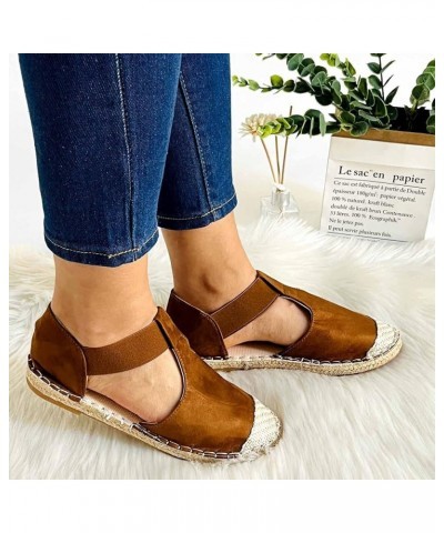 Shoes for Women Shoes Linen Shoes Ladies Bottom Casual Casual Work Flat Women's Sneaker Guards Air 1 Women Brown $14.15 Athle...