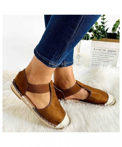 Shoes for Women Shoes Linen Shoes Ladies Bottom Casual Casual Work Flat Women's Sneaker Guards Air 1 Women Brown $14.15 Athle...