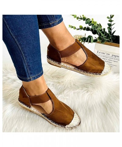 Shoes for Women Shoes Linen Shoes Ladies Bottom Casual Casual Work Flat Women's Sneaker Guards Air 1 Women Brown $14.15 Athle...