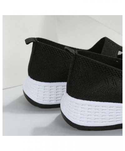 Walking Shoes for Women Wide Width Trainers Mesh Casual Closed Toe Platform Flats Womens Sneakers Size 8 Black $15.04 Athleti...