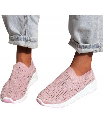 Women's Slip-On Canvas Sneaker Low Top Casual Shoes Lace up Walking Shoes Red Plaid Heels Z 15-pink $16.05 Athletic Shoes