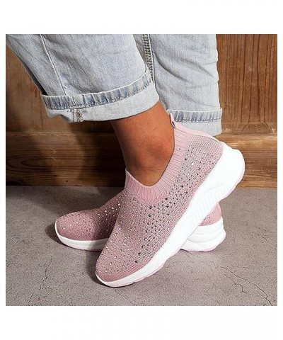 Women's Slip-On Canvas Sneaker Low Top Casual Shoes Lace up Walking Shoes Red Plaid Heels Z 15-pink $16.05 Athletic Shoes