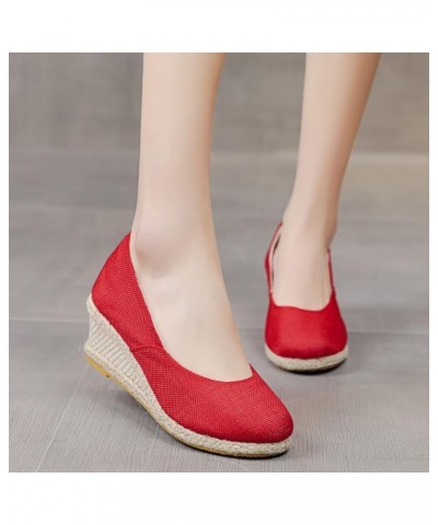 Machine Platform Crowd Wedge Sneakers For Women Platform Boots Sandals Women Comfortable Heeled Sandals For Women Sand Red-a ...