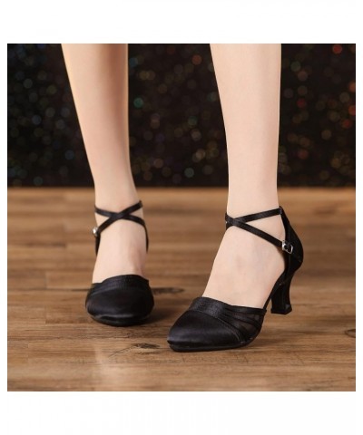 Sliders Shoes for Women Women's Dance Sandals Color Fashion Sequins Prom Ballroom Latin Dance Shoes Sandals D-black $16.18 At...