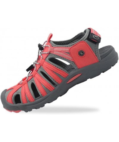 Oriocx Aldea - Water resistant hiking sandals, light and comfortable trekking sandals - Unisex Pink - Grey $41.76 Sandals