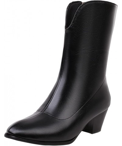 Cowboy Boots for Women, Womens Platform Booties Cowboy Boots for Women Z 11-black $30.07 Boots