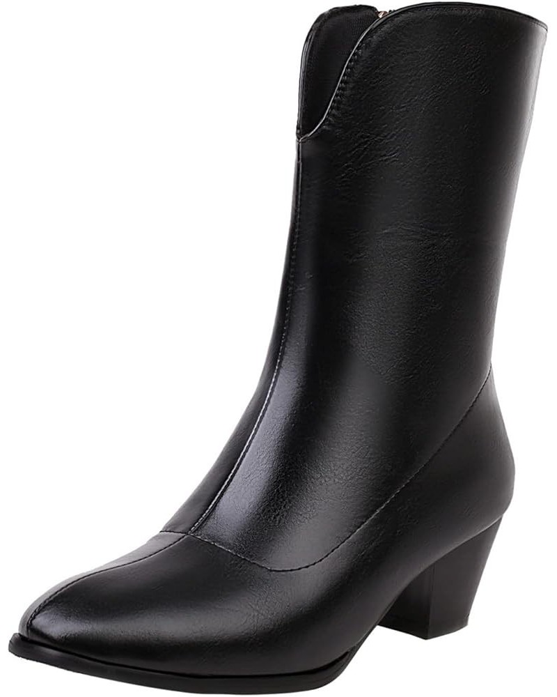 Cowboy Boots for Women, Womens Platform Booties Cowboy Boots for Women Z 11-black $30.07 Boots