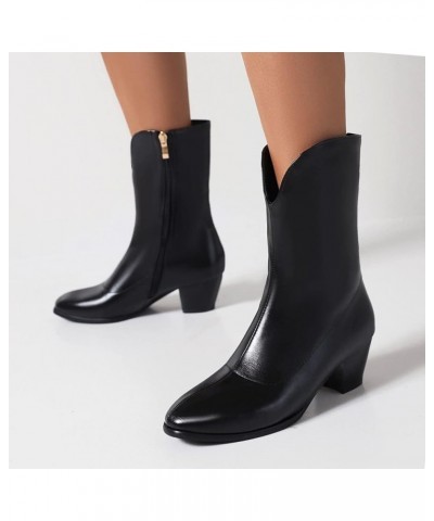 Cowboy Boots for Women, Womens Platform Booties Cowboy Boots for Women Z 11-black $30.07 Boots