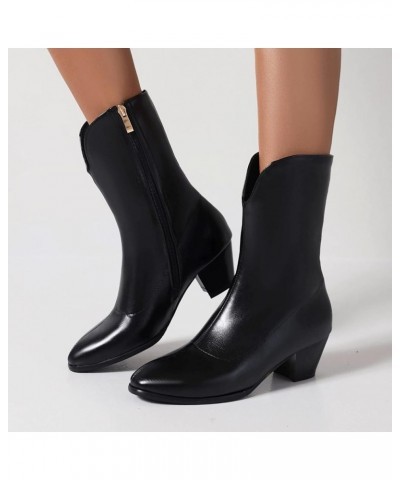 Cowboy Boots for Women, Womens Platform Booties Cowboy Boots for Women Z 11-black $30.07 Boots