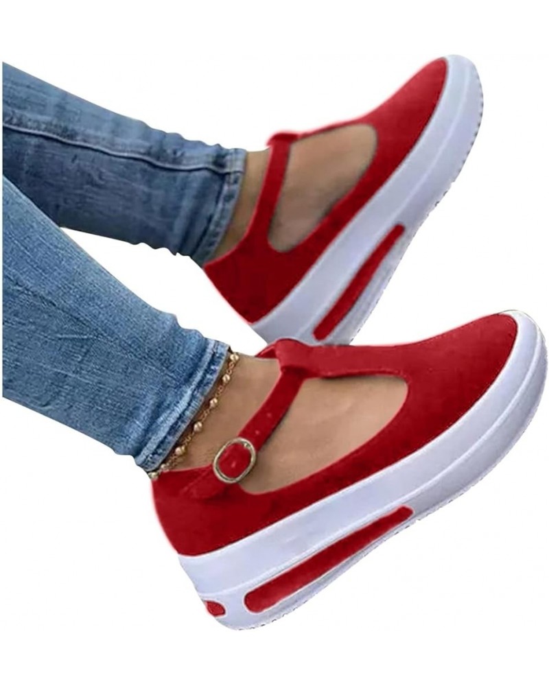 Wedge Sandals for Women Gold, Womens Summer Trendy Beach Wedge Sandals Boho Platform Sandals Wedding Dress Shoes C2-red $13.0...