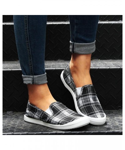 Womens Flats, Spring and Summer Women's Casual Shoes Large Size Canvas Shoes Flat Graffiti Print Z 02-black $12.29 Fashion Sn...