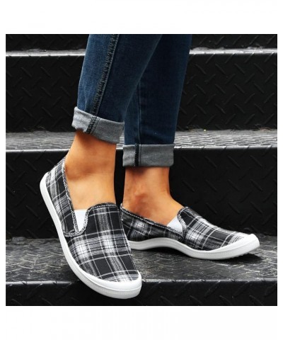 Womens Flats, Spring and Summer Women's Casual Shoes Large Size Canvas Shoes Flat Graffiti Print Z 02-black $12.29 Fashion Sn...