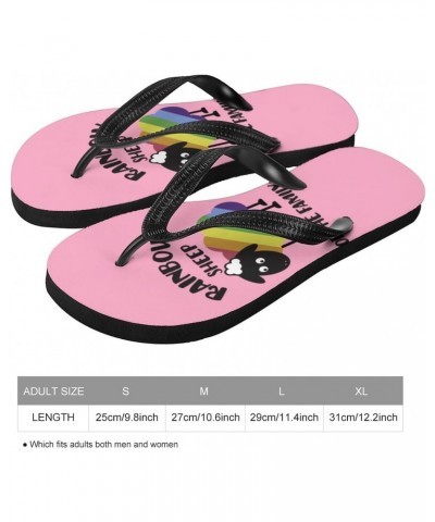 Rainbow Sheep Of The Family LGBT Pride Flip Flops for Women Men Casual Comfortable Beach Thong $15.05 Sandals