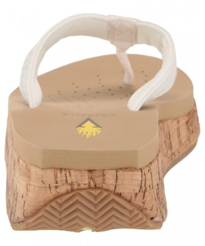 Women's Neville Slip-on Thong Wedge Sandal White Snake $25.97 Sandals