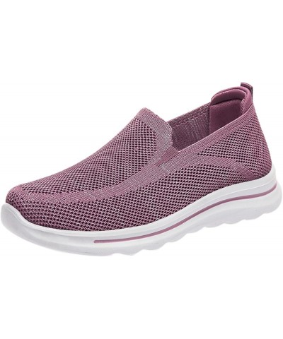 Women's Canvas Low Top Sneaker Lace-up Classic Casual Shoes, Slip On Walking Shoes for Women Z 01-purple $15.79 Athletic Shoes