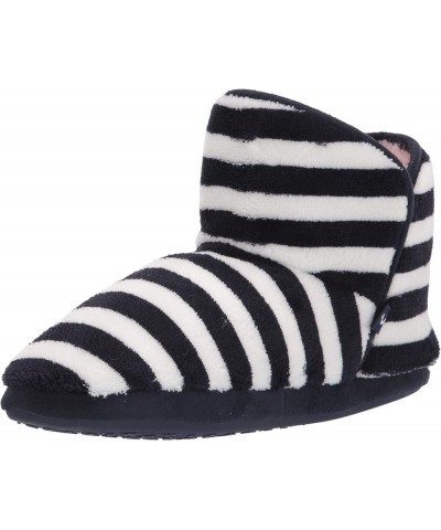 Women's Boot Slippers French Navy Stripe $9.66 Slippers