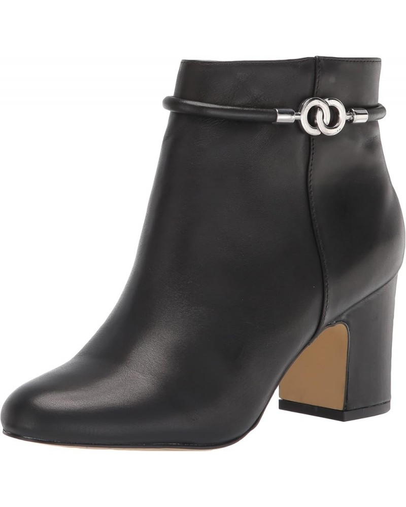 Women's Diaz Bootie Ankle Boot Black Leather $16.37 Boots