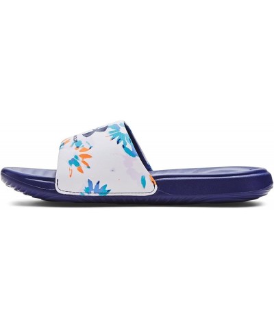 Women's Ansa Graphic Fixed Strap Slide Sandal (115) White/Sonar Blue/Sonar Blue $12.80 Outdoor Shoes