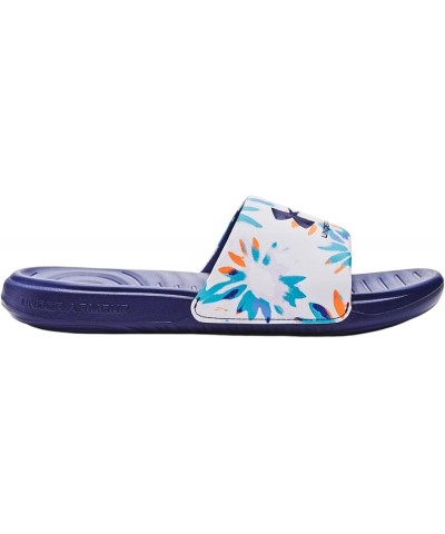 Women's Ansa Graphic Fixed Strap Slide Sandal (115) White/Sonar Blue/Sonar Blue $12.80 Outdoor Shoes