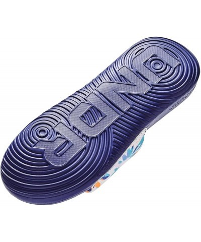 Women's Ansa Graphic Fixed Strap Slide Sandal (115) White/Sonar Blue/Sonar Blue $12.80 Outdoor Shoes