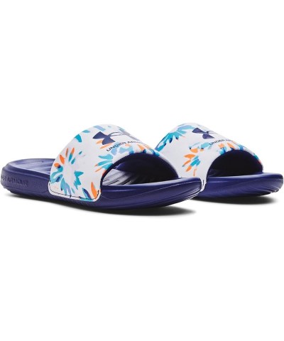 Women's Ansa Graphic Fixed Strap Slide Sandal (115) White/Sonar Blue/Sonar Blue $12.80 Outdoor Shoes