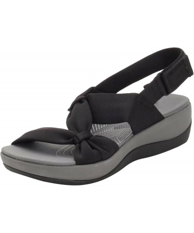 Earth Sandals for Women Size 8 1/2 New Women Sandals Summer Breathable Beach Shoes Large Size Bow Knot Wedge Black 7 $10.82 O...