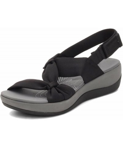 Earth Sandals for Women Size 8 1/2 New Women Sandals Summer Breathable Beach Shoes Large Size Bow Knot Wedge Black 7 $10.82 O...