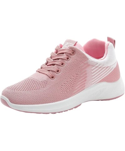 Sneakers for Women Breathable Sneakers Canvas Sneakers for Women White Leather Sneakers for Women C-pink $10.87 Athletic Shoes