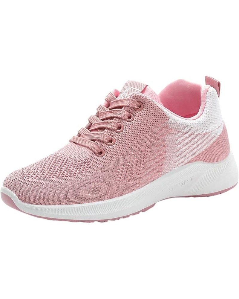 Sneakers for Women Breathable Sneakers Canvas Sneakers for Women White Leather Sneakers for Women C-pink $10.87 Athletic Shoes