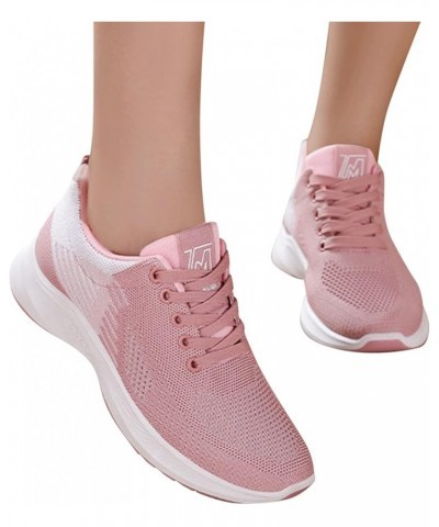 Sneakers for Women Breathable Sneakers Canvas Sneakers for Women White Leather Sneakers for Women C-pink $10.87 Athletic Shoes