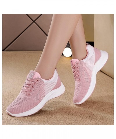 Sneakers for Women Breathable Sneakers Canvas Sneakers for Women White Leather Sneakers for Women C-pink $10.87 Athletic Shoes